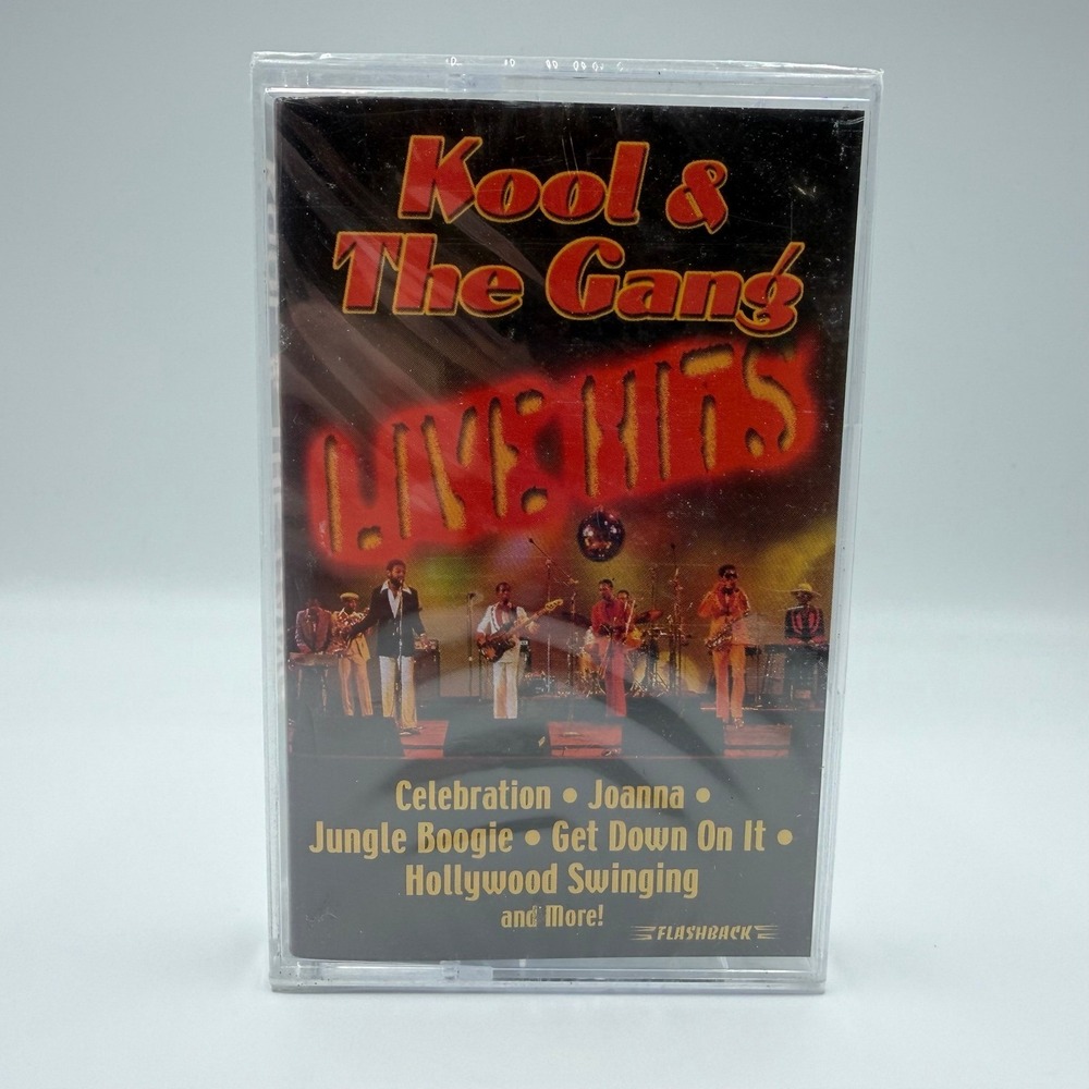Kool & The Gang Live Hits Cassette‎ Tape 2000 Flashback Records Vtg NEW Sealed